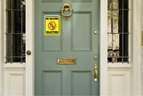 NO VACCINE SOLICITORS YELLOW DOOR MAGNET 8X10