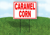 CARAMEL CORN RED Plastic Yard Sign ROAD SIGN with Stand