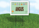 ANGUS WELCOME BABY GREEN  18 in x 24 in Yard Sign Road Sign with Stand