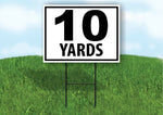 10 YARDS DISTANCE MARKER TARGET RUNNING Plastic Yard Sign ROAD SIGN with Stand