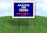 VIRGINIA MADE IN RIGHT ARROW Yard Sign w Stand LAWN SIGN Single