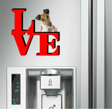 Fox Terrier Dog Love Park Dog Fridge Refrigerator Car Magnet