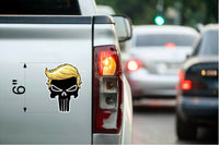 TRUMP PUNISHER with hair Donald Trump President 2020 - Magnetic Bumper Sticker