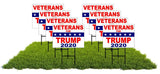 8 Pack Veterans for trump 2020 Donald Trump POLITICAL Yard Sign ROAD SIGN with s