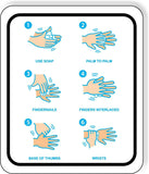VIRUS WASH YOUR HANDS HAND WASHING INSTRUCTIONS Metal Aluminum composite sign