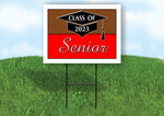2023 SENIOR BROWN RED  18inx24in Yard Road Sign w/ Stand