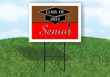 2023 SENIOR BROWN RED  18inx24in Yard Road Sign w/ Stand