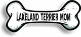 Dog Mom Lakeland Terrier Bone Car Magnet Bumper Sticker 3"x7"