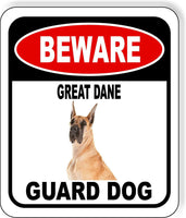BEWARE GREAT DANE GUARD DOG Metal Aluminum Composite Sign
