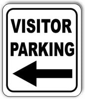 Visitor Parking Left Arrow Sign metal outdoor sign parking lot sign