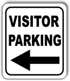 Visitor Parking Left Arrow Sign metal outdoor sign parking lot sign