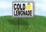 COLD LEMONADE BLACK BORDER Yard Sign Road with Stand LAWN SIGN