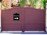 Basement Right Arrow BLACK  Aluminum Composite Sign