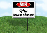 Warning BEWARE OF HORSE Yard Sign Road with Stand LAWN SIGN