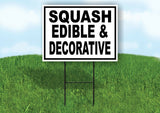 SQUASH EDIBLE DECORATIVE BLACK BORDER Yard Sign with Stand LAWN SIGN
