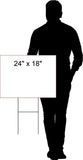 BLANK BLACK SIGN Plastic Yard Sign ROAD SIGN with Stand