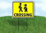 SCHOOL KIDS CHILDREN PEDESTRIAN CROSSING  Plastic Yard Sign ROAD SIGN with Stand