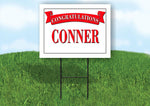 COLTON CONGRATULATIONS RED BANNER 18in x 24in Yard sign with Stand