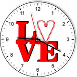I Love Candy Canes Love Park Funny Kitchen Living room Wall Clock