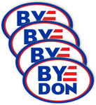 4 Pack BYEDON Joe Biden for President 2020 Bumper Sticker Decal oval 5.5"x3.5"