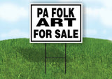 PA FOLK ART FOR SALE BLACK BORDER Yard Sign with Stand LAWN SIGN