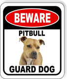 BEWARE PITBULL 2 GUARD DOG Metal Aluminum composite sign