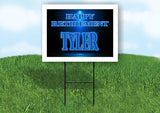 TYLER RETIREMENT BLUE 18 in x 24 in Yard Sign Road Sign with Stand