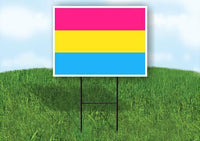 PANSEXUAL PRIDE FLAG Yard Sign Road with Stand LAWN POSTER