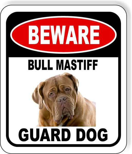 BEWARE BULL MASTIFF GUARD DOG Metal Aluminum Composite Sign