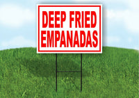 Deep Fried Cheese Curds RED Yard Sign ROAD SIGN with Stand LAWN POSTER