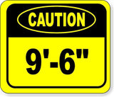 CAUTION 9'-6" Metal Aluminum Composite Safety Sign Bright Yellow