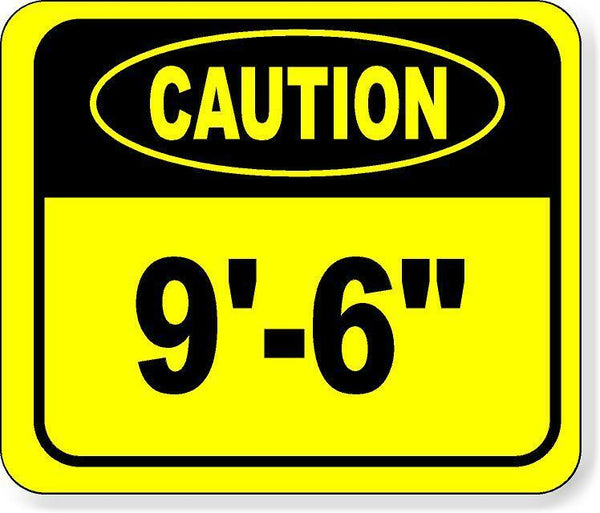 CAUTION 9'-6" Metal Aluminum Composite Safety Sign Bright Yellow