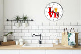 I Love Bananas Love Park Funny Kitchen Living room Wall Clock