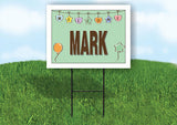 MARK WELCOME BABY GREEN  18 in x 24 in Yard Sign Road Sign with Stand