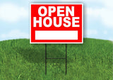 OPEN HOUSE BLANK SPACE Plastic Yard Sign ROAD SIGN with Stand