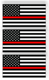 set 3 Thin Red Line American Flag Car MAGNET Magnetic Bumper Sticker firefighter