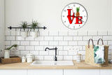 I Love Pineapple Love Park Funny Kitchen Living room Wall Clock