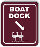 BOAT DOCK DIRECTIONAL 45 DEGREES DOWN RIGHT ARROW Metal Aluminum composite sign
