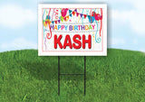 KASH HAPPY BIRTHDAY BALLOONS 18 in x 24 in Yard Sign Road Sign with Stand
