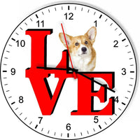 Corgi Cute Puppy Dog kitchen living room Wall Clock