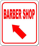 BARBER SHOP DIRECTIONAL RED 8 Arrow Variations Metal Aluminum composite sign