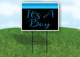ITS A BOY BLUE STRIPES Yard Sign with Stand LAWN SIGN