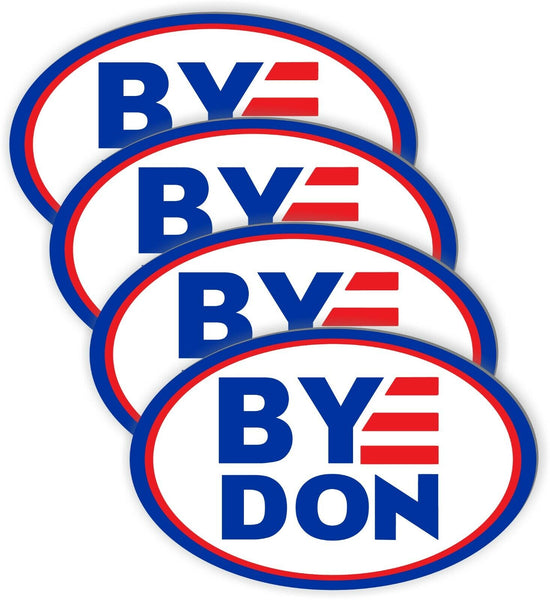 4 Pack BYEDON Joe Biden for President 2020 Bumper Sticker Decal oval 5.5"x3.5"