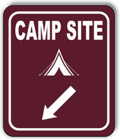 CAMP SITE DIRECTIONAL ARROW TRAIL 8 Variations Metal Aluminum composite sign