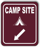 CAMP SITE DIRECTIONAL ARROW TRAIL 8 Variations Metal Aluminum composite sign