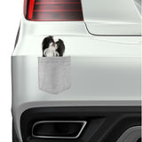 Japansese Chin Dog in pocket Fridge Car Magnet Bumper Sticker App size 4"x7"
