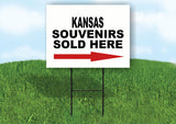 KANSAS SOUVENIRS SOLD HERE RIGHT ARROW Yard Sign w Stand LAWN  SIGN Single