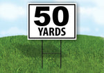 50 YARDS DISTANCE MARKER TARGET RUNNING Plastic Yard Sign ROAD SIGN with Stand