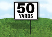 50 YARDS DISTANCE MARKER TARGET RUNNING Plastic Yard Sign ROAD SIGN with Stand