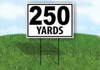 250 YARDS DISTANCE MARKER TARGET RUNNING Plastic Yard Sign ROAD SIGN with Stand